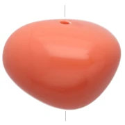 Opaque resin nugget beads, 12x15 mm - Coral Pink (6-pack)