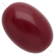 21x15 mm olive-colored opaque resin bead - Burgundy x1