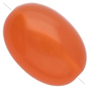 21x15 mm olive-colored bead made of translucent resin - Neon orange marbled x1