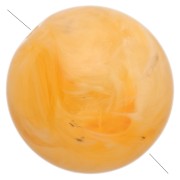 14 mm round beads made of translucent resin - Marbled mango x6|raw }}