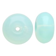 Rondelle beads 12x7 mm in translucent resin - Water green x6