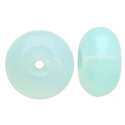Rondelle beads 12x7 mm in translucent resin - Water green x6