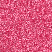 Miyuki 15/0 Seed beads 208 - Carnation Pink Lined Crystal x8g|raw }}