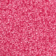 Miyuki 15/0 Seed beads 208 - Carnation Pink Lined Crystal x8g
