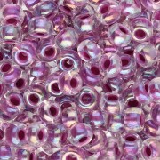 Miyuki 6/0 Seed beads 264 - Raspberry Lined Crystal AB x8g|raw }}