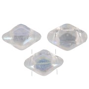 Mini Gemduo 2-Hole Glass Beads, 6x4 mm - Gold Shine Dark Green, 5 g