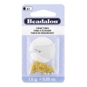 Crimp beads 1.2x1 mm - Beadalon - Gold x160