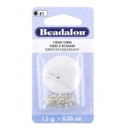Crimp beads 1.2x1 mm - Beadalon - Silver-Plated x160