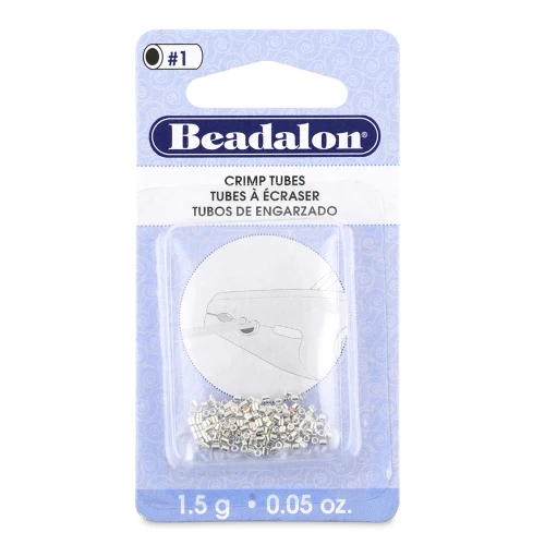 Crimp beads 1.2x1 mm - Beadalon - Silver-Plated x160