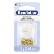 Crimp beads, 2x1.8 mm - Beadalon - Gold x46