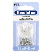 Crimp beads, 2x1.8 mm - Beadalon - Silver-Plated x46