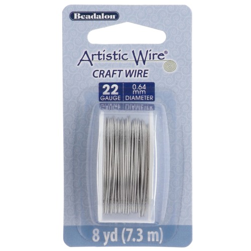 0.64 mm Round Artistic Wire - 304 Stainless Steel x 7.3 m