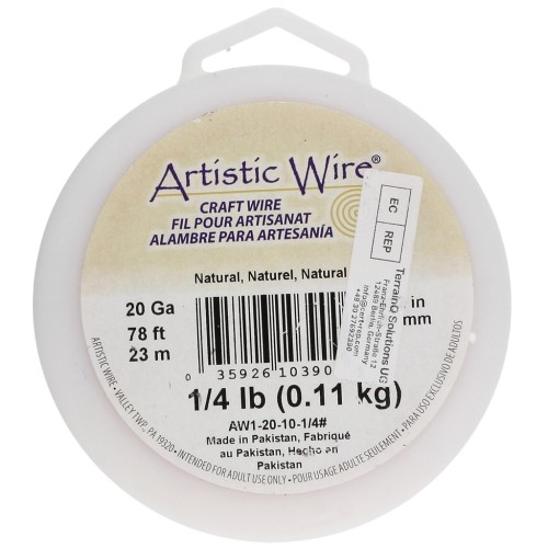 0.81 mm Round Copper Wire, Artistic Wire - Natural, Tarnish-Resistant, 24 m