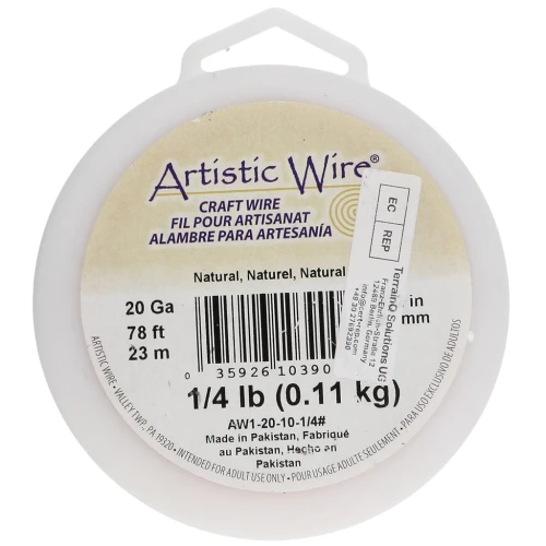 0.81 mm Round Copper Wire, Artistic Wire - Natural, Tarnish-Resistant, 24 m