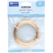 Artistic Wire Copper Wire 1.3 mm - Tarnish-Resistant Gold-Plated Silver x7.6 m
