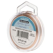Gold Tone - Artistic Wire 1 mm Copper Wire - Gold-Plated, Tarnish-Resistant x 6.1 m Artistic Wire 1 mm Copper Wire - Gold-Plated, Tarnish-Resistant x 6.1 m