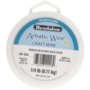 Artistic Wire Copper Wire 0.51 mm - Tarnish-Resistant Gold-Plated Silver x62.4 m