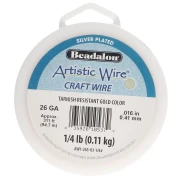 Artistic Wire Copper Wire 0.41 mm - Tarnish-Resistant Gold-Plated Silver x94.7 m