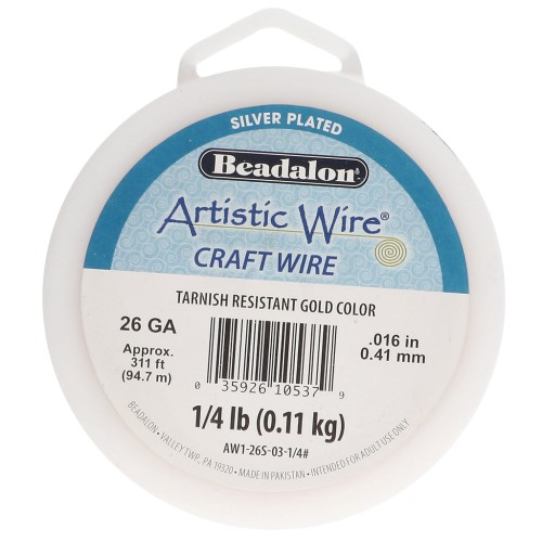 Artistic Wire Copper Wire 0.41 mm - Tarnish-Resistant Gold-Plated Silver x94.7 m