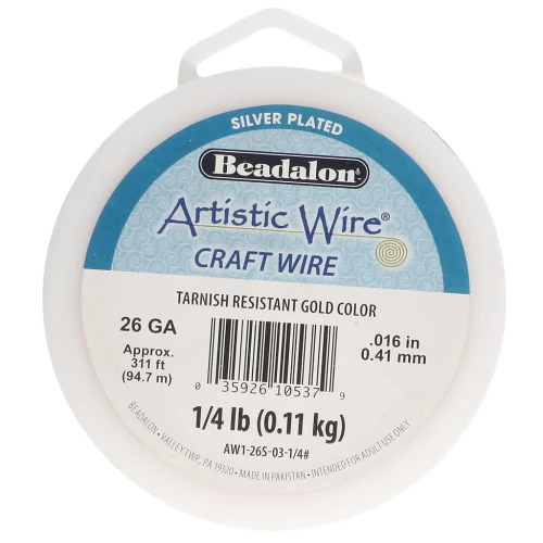 Artistic Wire Copper Wire 0.41 mm - Tarnish-Resistant Gold-Plated Silver x94.7 m