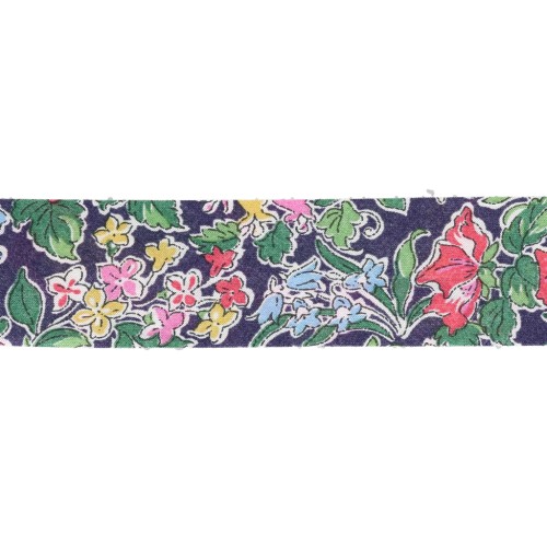 Liberty Fabric Bias Tape - Clare Rich - Purple - Green - Red x 1 m