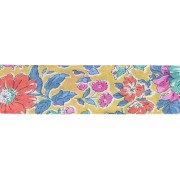 Orange - Liberty Fabric Bias Tape - Clare Rich - Yellow - Orange - Blue x 1 m Liberty Fabric Bias Tape - Clare Rich - Yellow - Orange - Blue x 1 m