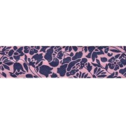 Pink - Liberty Fabric Bias Tape - Meadowland - Pink - Midnight Blue x 1 m Liberty Fabric Bias Tape - Meadowland - Pink - Midnight Blue x 1 m