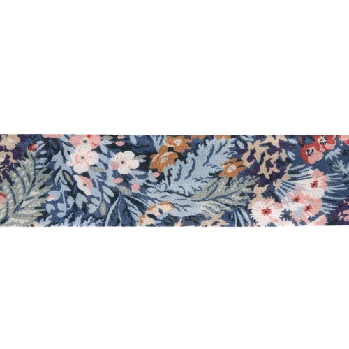 Liberty Fabric Bias Tape - Connie Evelyn - Blue - Terracotta - Ochre x1m