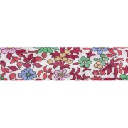 White - Liberty Fabric Bias Tape - Fruit Punch - White - Multicolor x 1 m Liberty Fabric Bias Tape - Fruit Punch - White - Multicolor x 1 m
