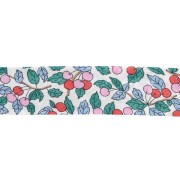 White - Liberty Fabric Bias Tape - Collen's - White - Blue - Green x 1 m Liberty Fabric Bias Tape - Collen's - White - Blue - Green x 1 m