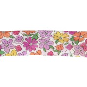 White - Liberty Fabric Bias Tape - Organic - White - Fuchsia - Lilac x 1 m Liberty Fabric Bias Tape - Organic - White - Fuchsia - Lilac x 1 m
