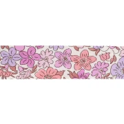 Liberty Fabric Bias Tape - Organic - Cream - Old Rose - Mauve x 1 m