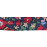 Liberty Fabric Bias Tape - Christmas Betsy - Midnight Blue - Red - Gold x 1 m