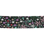 Black - Liberty Fabric Bias Tape - Adelajda - Black - Multicolored x 1 m Liberty Fabric Bias Tape - Adelajda - Black - Multicolored x 1 m