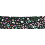 Liberty Fabric Bias Tape - Adelajda - Black - Multicolored x 1 m