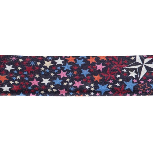 Liberty Fabric Bias Tape - Adelajda - Midnight Blue - Multicolor x 1 m