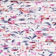 Liberty Fabric Cord - White - Old Mauve - Red x 1 m