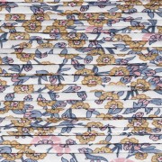 Liberty Fabric Cord - Empress - White - Blue-Gray - Ochre x 1 m