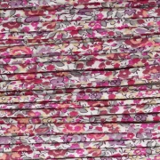 Liberty Fabric Ribbon - Emma and Georgina - White - Pink - Purple x 1 m