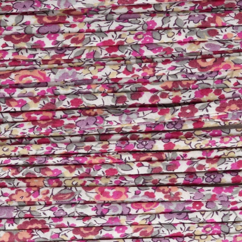 Liberty Fabric Ribbon - Emma and Georgina - White - Pink - Purple x 1 m
