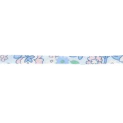 Liberty Print Fabric Cord - Wide - Multi Blue - Nude - White x 1 m