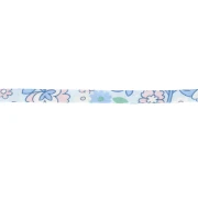 Liberty Print Fabric Cord - Wide - Multi Blue - Nude - White x 1 m