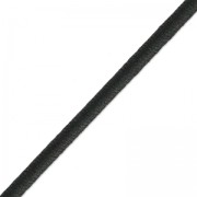 Sheathed elastic cord 2mm Black x 1 m
