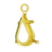 Pendant setting PureCrystal 4300/4328 10x6mm Gold tone x1|raw }}