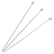 Ball-head nails, 50 x 0.8 mm—nail head 2.5 mm—925 Sterling Silver, 5