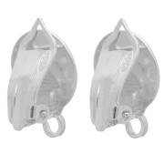 10.5 mm disc ear clips for unpierced ears - 925 Sterling Silver (2-pack)