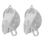 10.5 mm disc ear clips for unpierced ears - 925 Sterling Silver (2-pack)