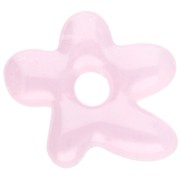 Light pink - Irregular flower bead 18x17 mm in translucent glass - Light pink x1 Irregular flower bead 18x17 mm in translucent glass - Light pink x1