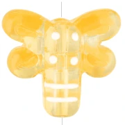 Dragonfly bead 19x17 mm in translucent glass - Yellow x1