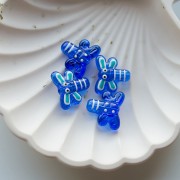 Dragonfly bead 19x17 mm in translucent glass - Dark blue x1